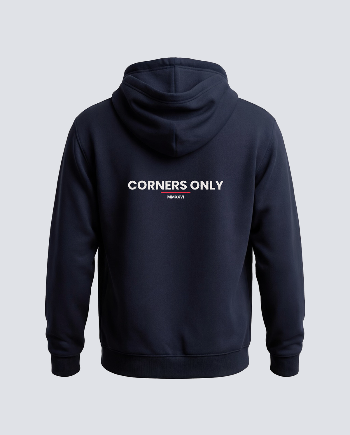 Corners Only — Baseline — Mannequin back print, Blue Ink #Color_Blue Ink