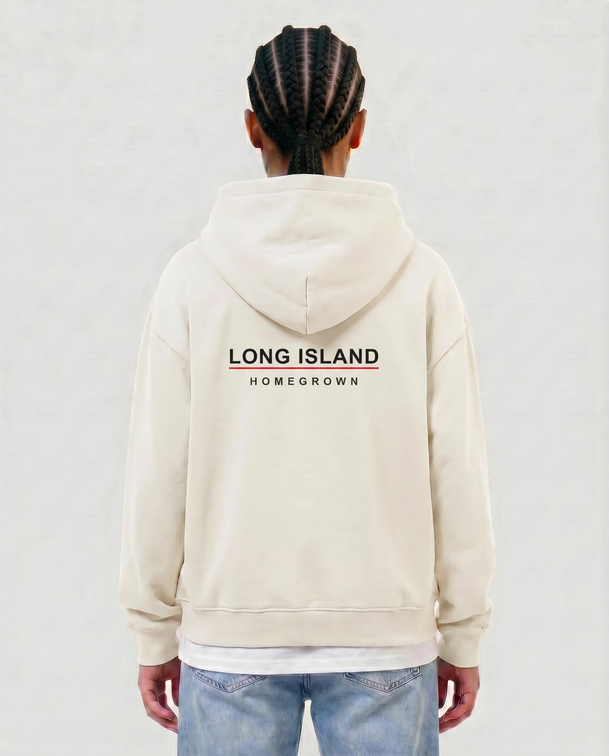 Homegrown — female model Amara, Long Island back, Natural #Model_F #Region_Long Island #Color_Natural