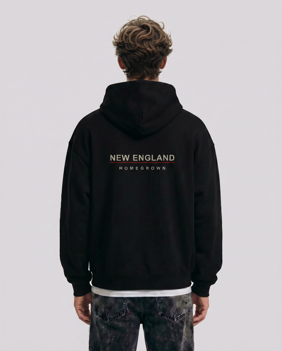 Homegrown — male model Brooks, New England back, Black #Model_M #Region_New England #Color_Black