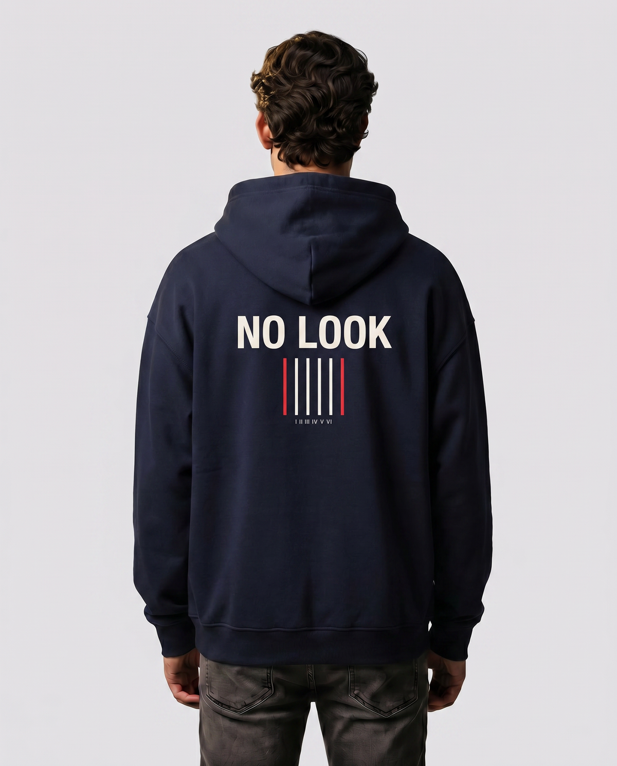 No Look — Male model back (Enzo), Blue Ink #Model_M #Color_Blue Ink