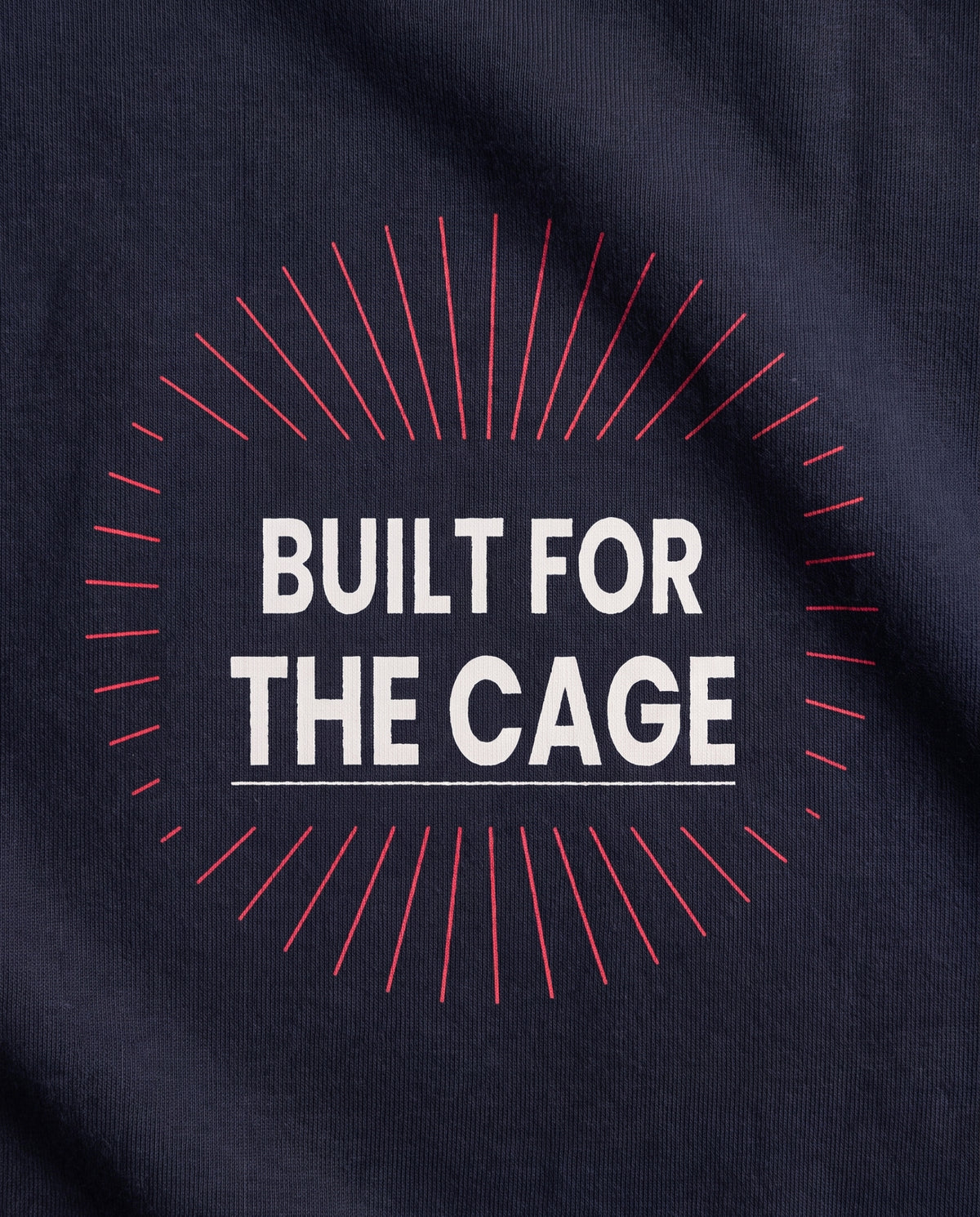 Built For The Cage — Radiant — Back logo detail, Blue Ink #Color_Blue Ink