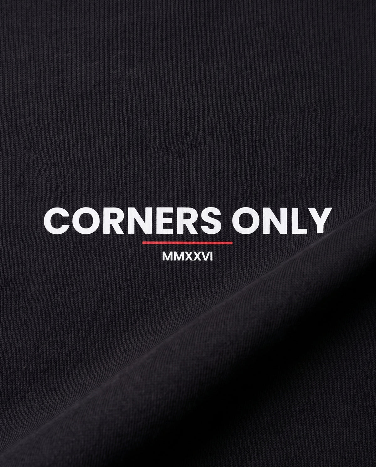Corners Only — Baseline — Back logo detail, Black #Color_Black