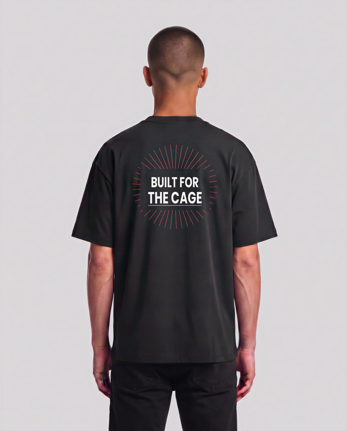 Built For The Cage model — back, Black #Color_Black