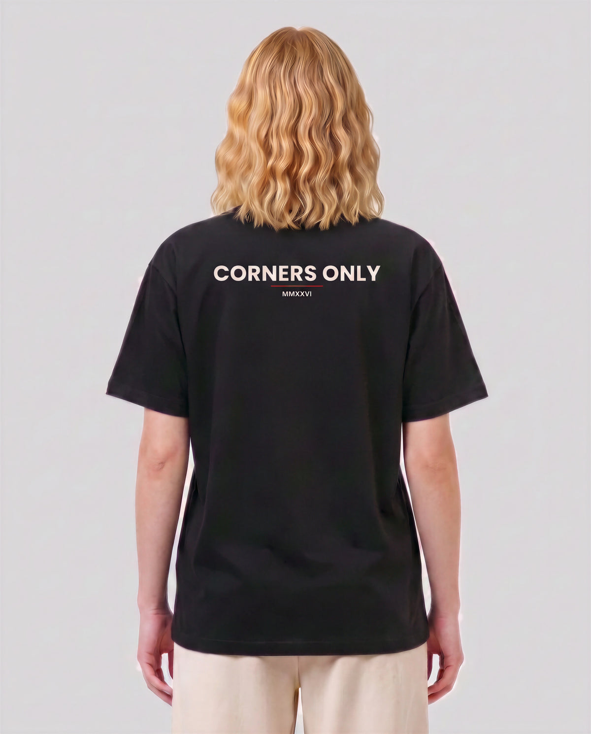 Corners Only model — back, Black #Color_Black