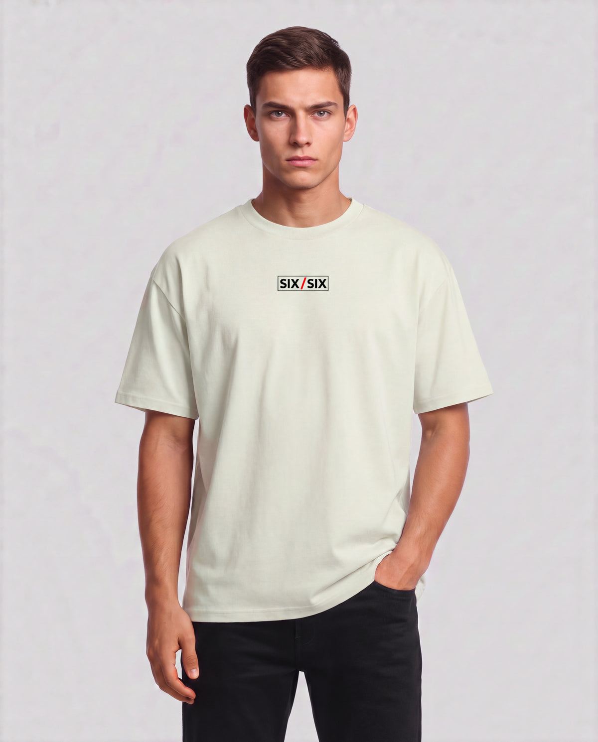 Corners Only model — front, Ecru #Color_Ecru