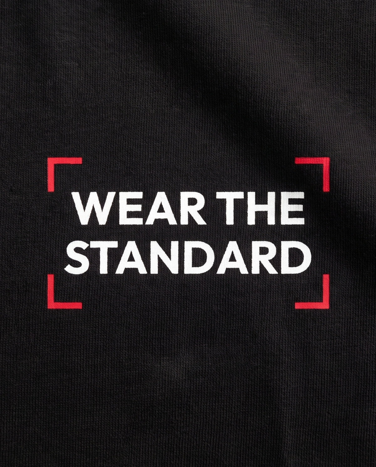 Wear The Standard — logo close-up back, Black #Color_Black