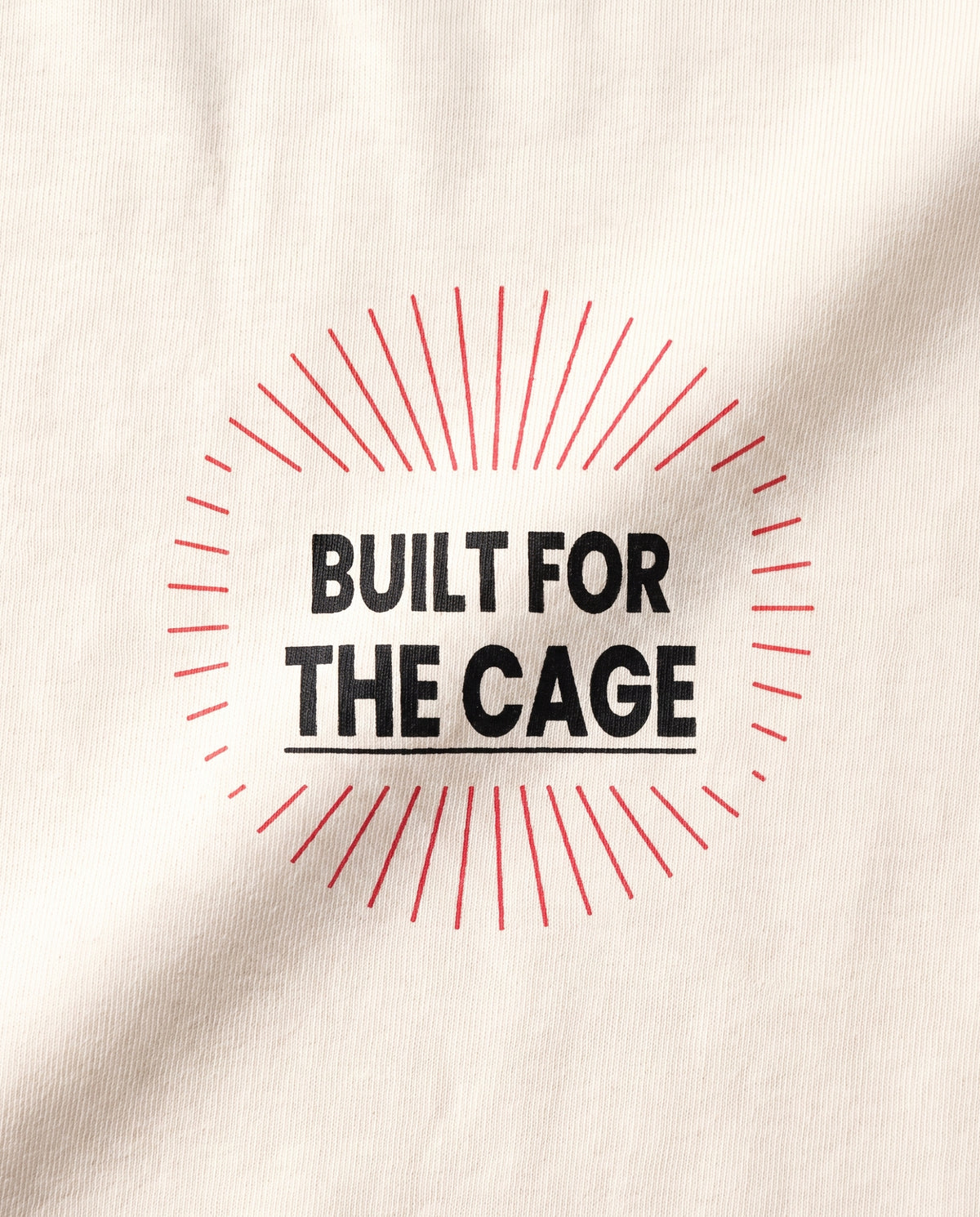 Built For The Cage — logo close-up back, Ecru #Color_Ecru