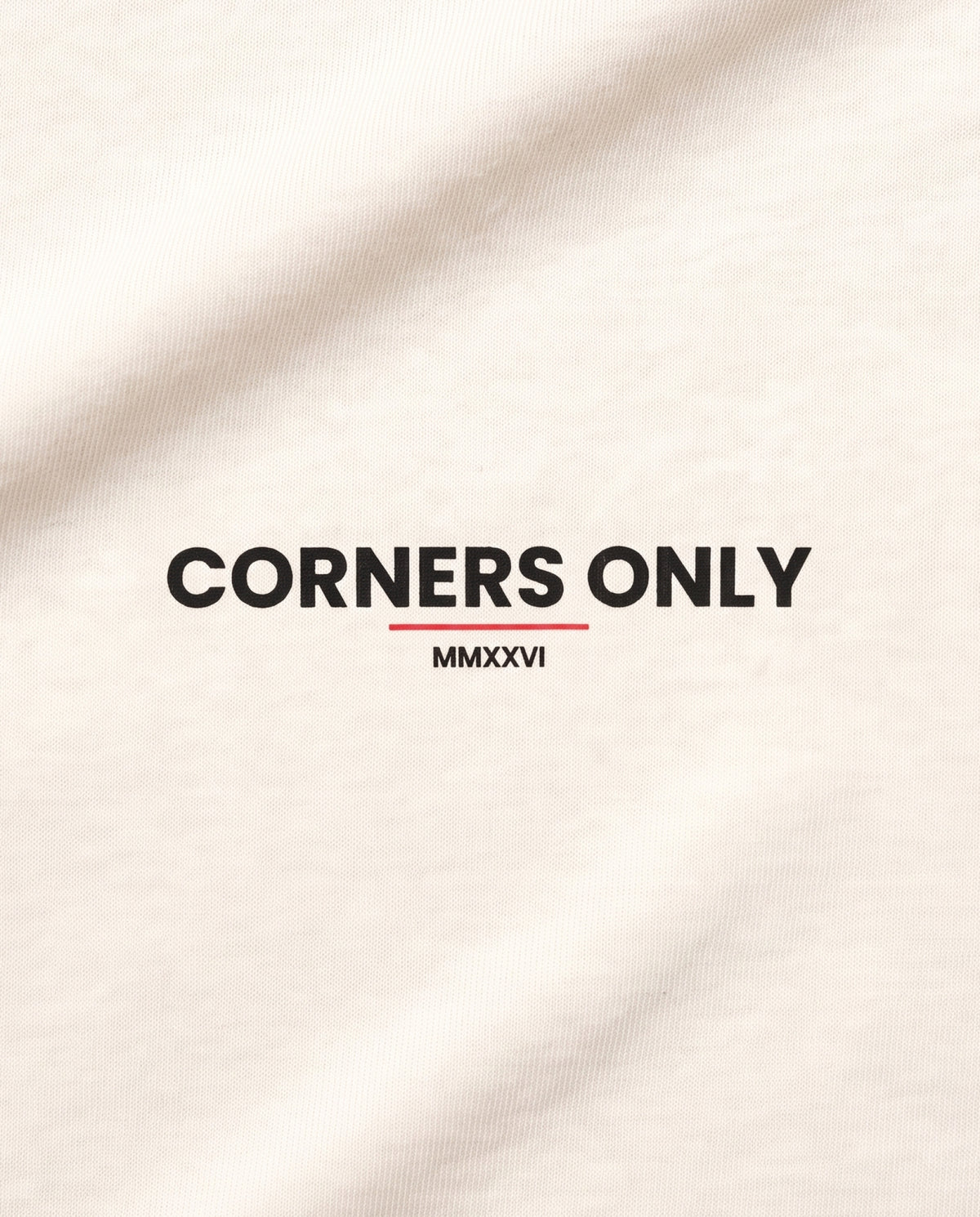 Corners Only — logo close-up back, Ecru #Color_Ecru