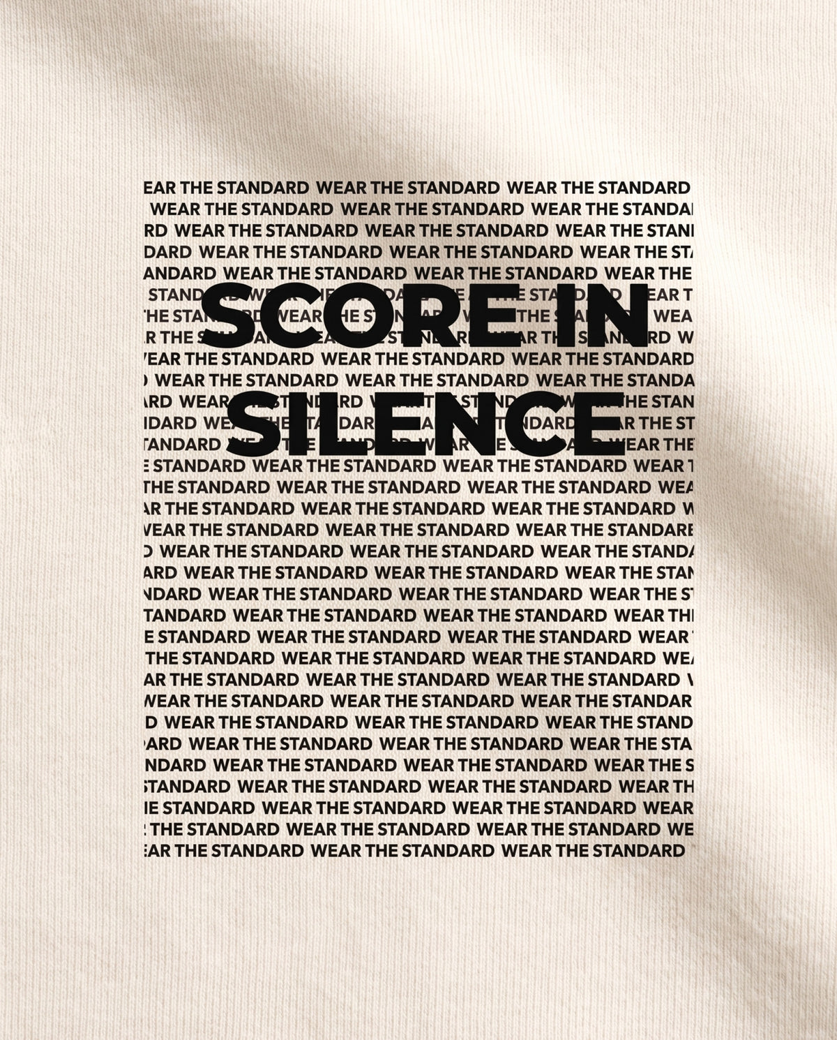Score In Silence — logo close-up back, Ecru #Color_Ecru
