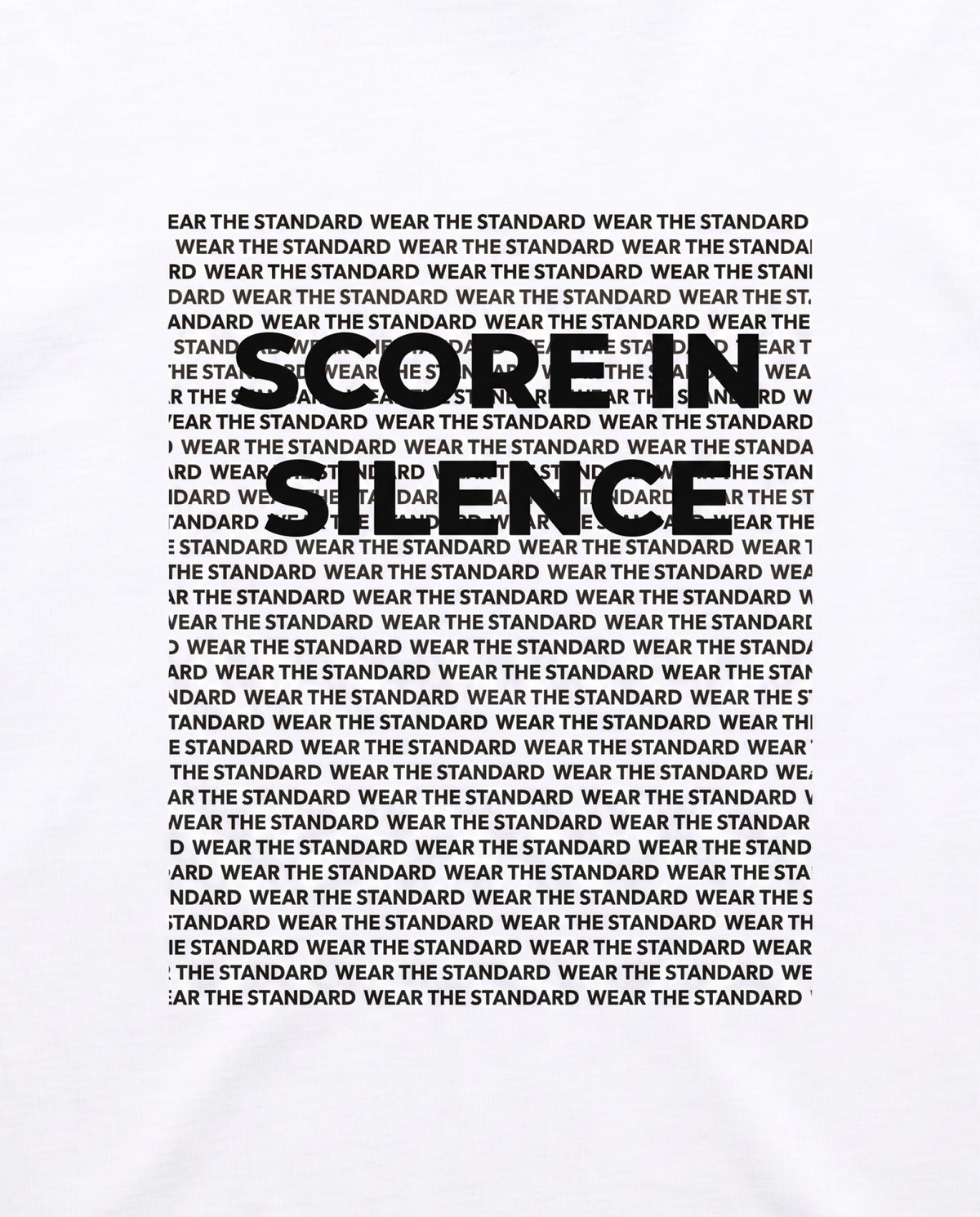Score In Silence — logo close-up back, White #Color_White