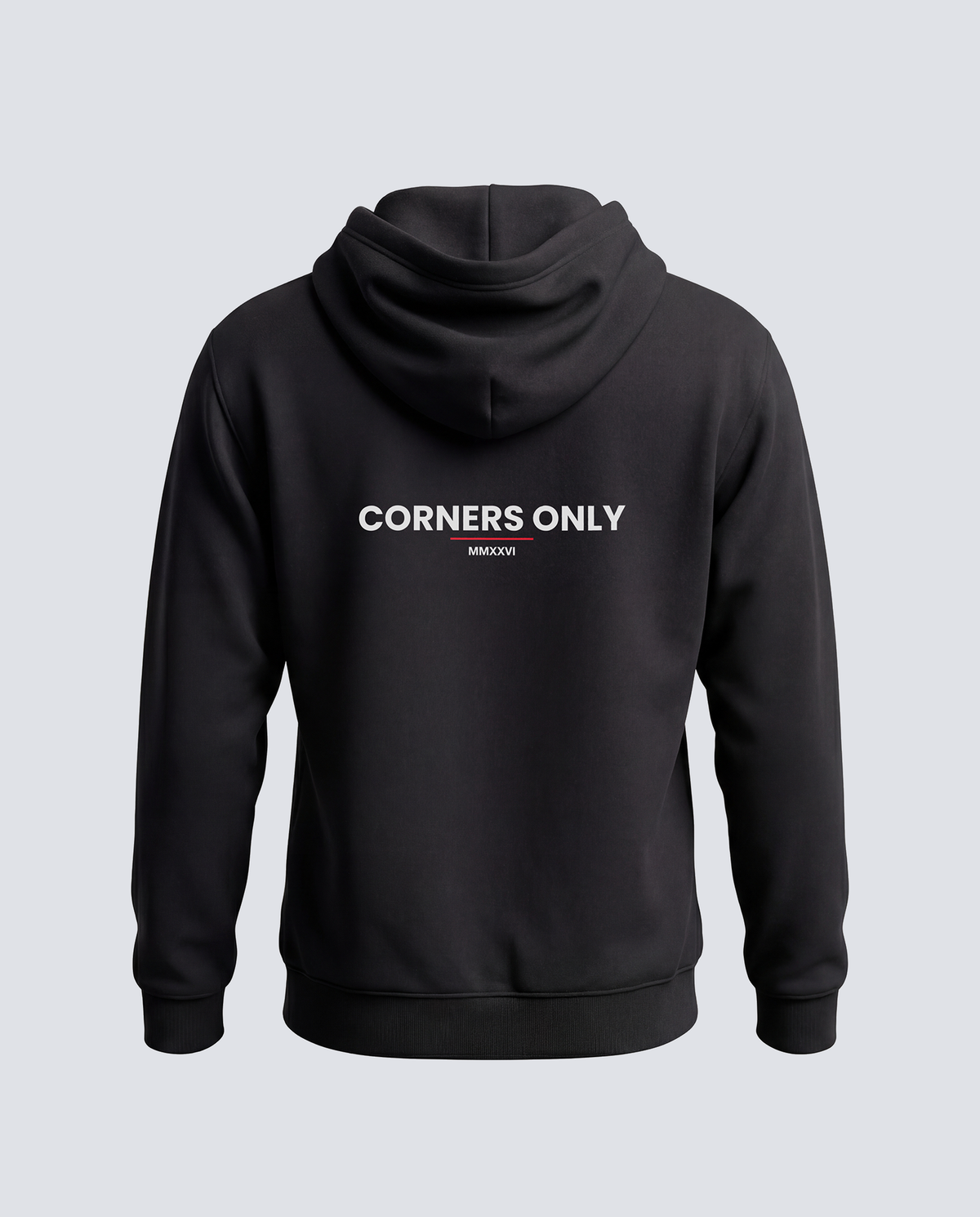 Corners Only — Baseline — Mannequin back print, Black #Color_Black