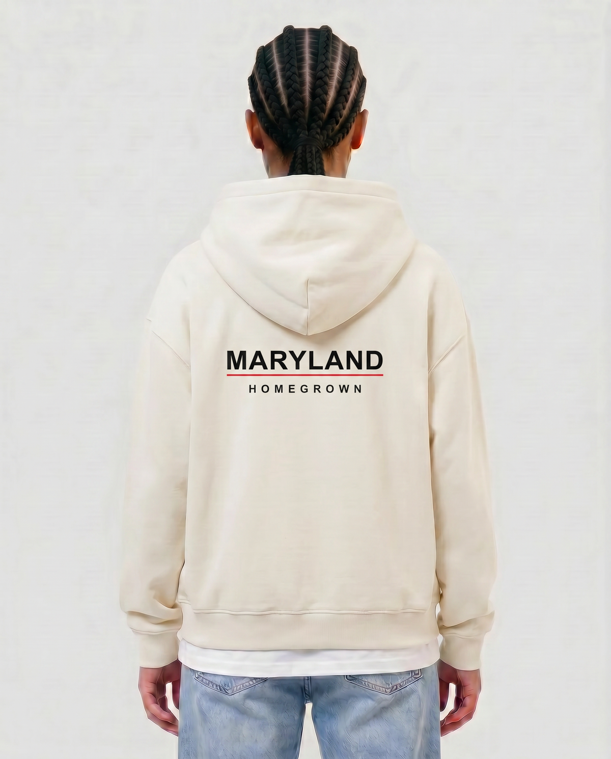 Homegrown — female model Amara, Maryland back, Natural #Model_F #Region_Maryland #Color_Natural