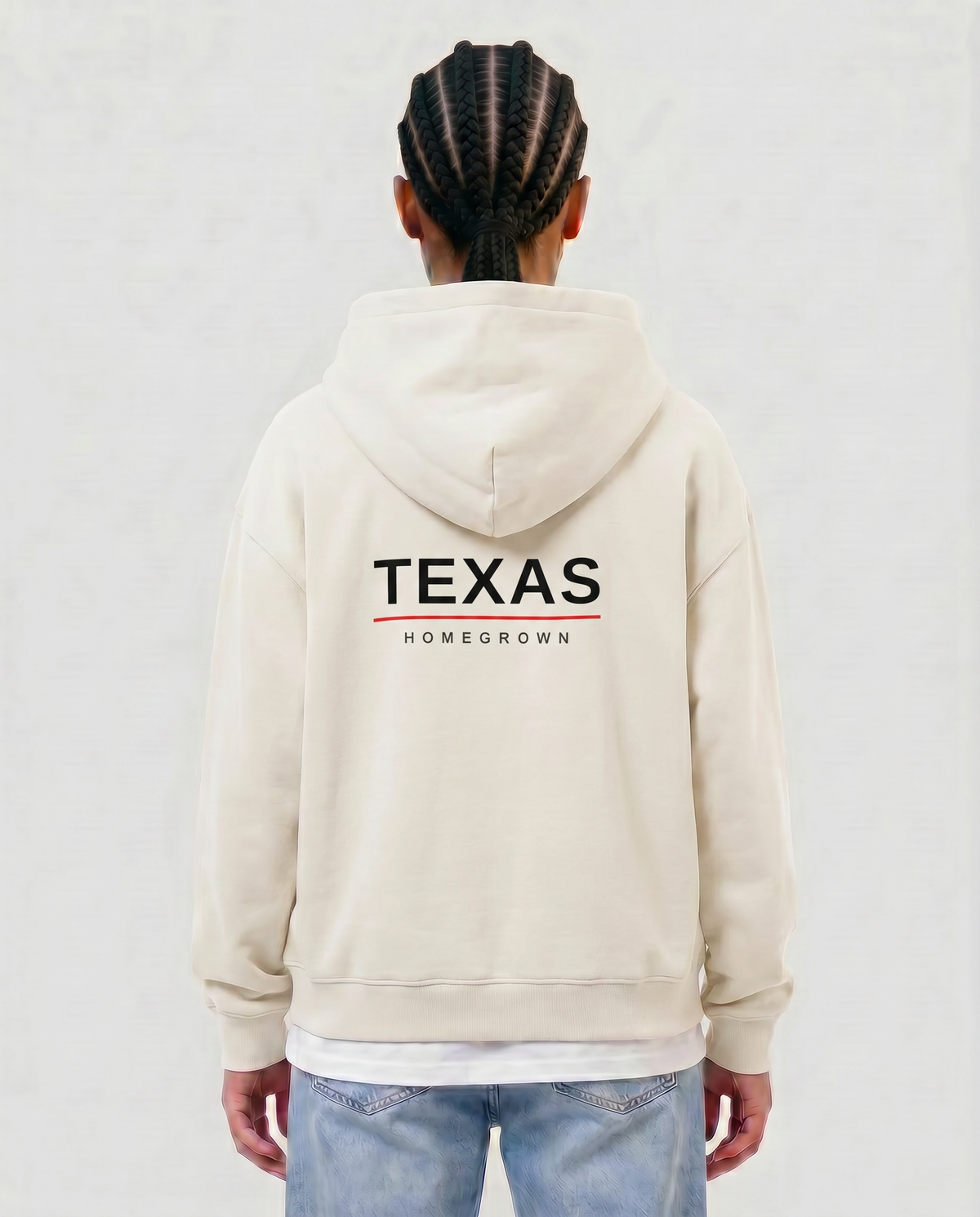 Homegrown — female model Amara, Texas back, Natural #Model_F #Region_Texas #Color_Natural