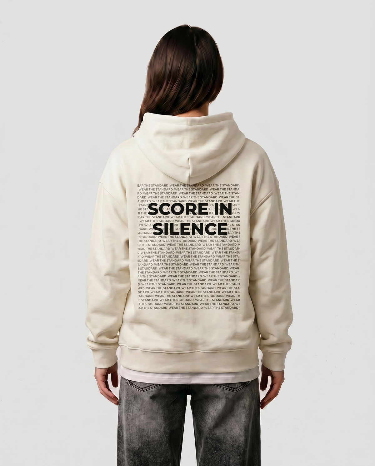 Score In Silence — Echo — Female model back (Rei), Natural #Model_F #Color_Natural