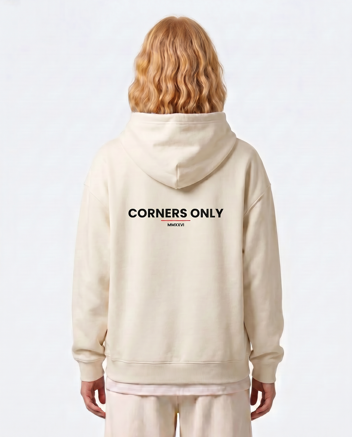 Corners Only — Baseline — Female model back (Sloane), Natural #Model_F #Color_Natural