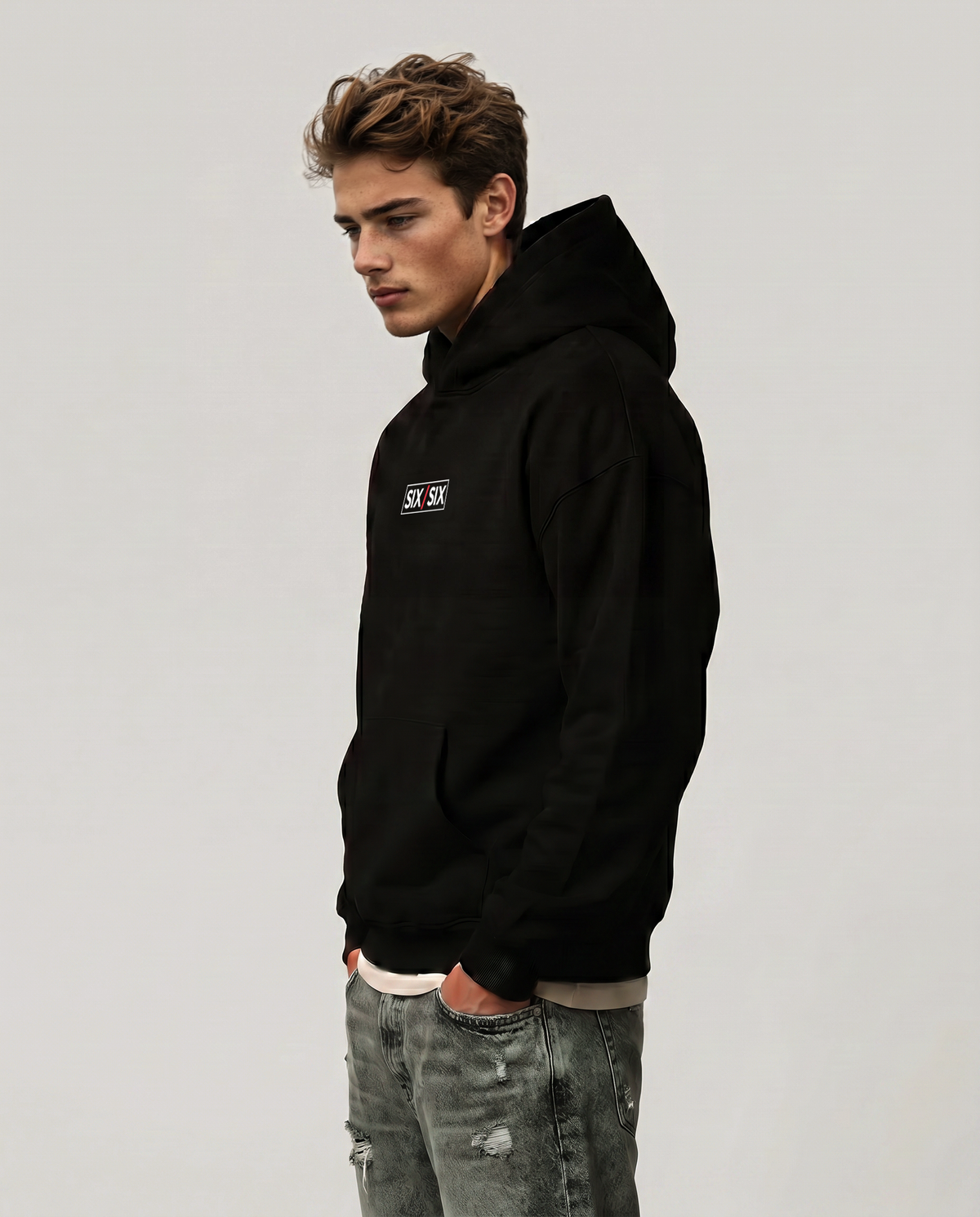 Homegrown — male model Brooks, three-quarter view, Black #Model_M #Color_Black