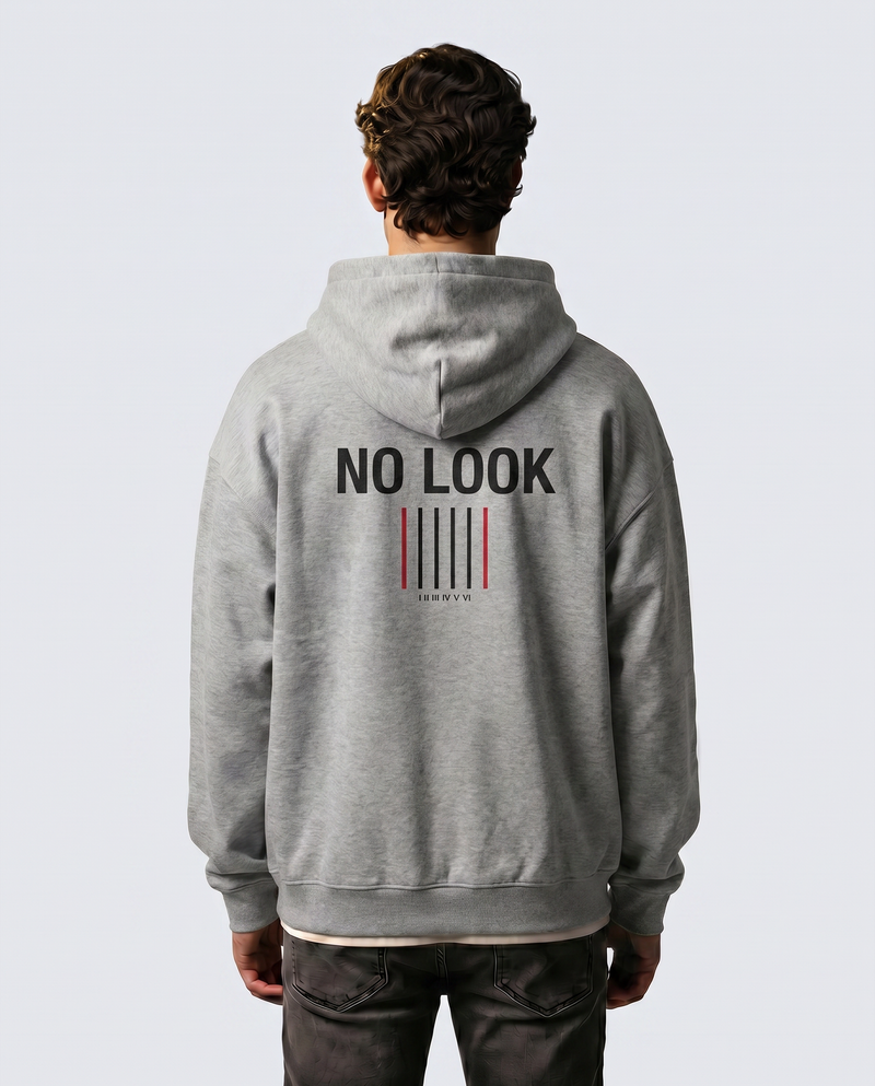No Look — Male model back (Enzo), Marle Grey #Model_M #Color_Marle Grey