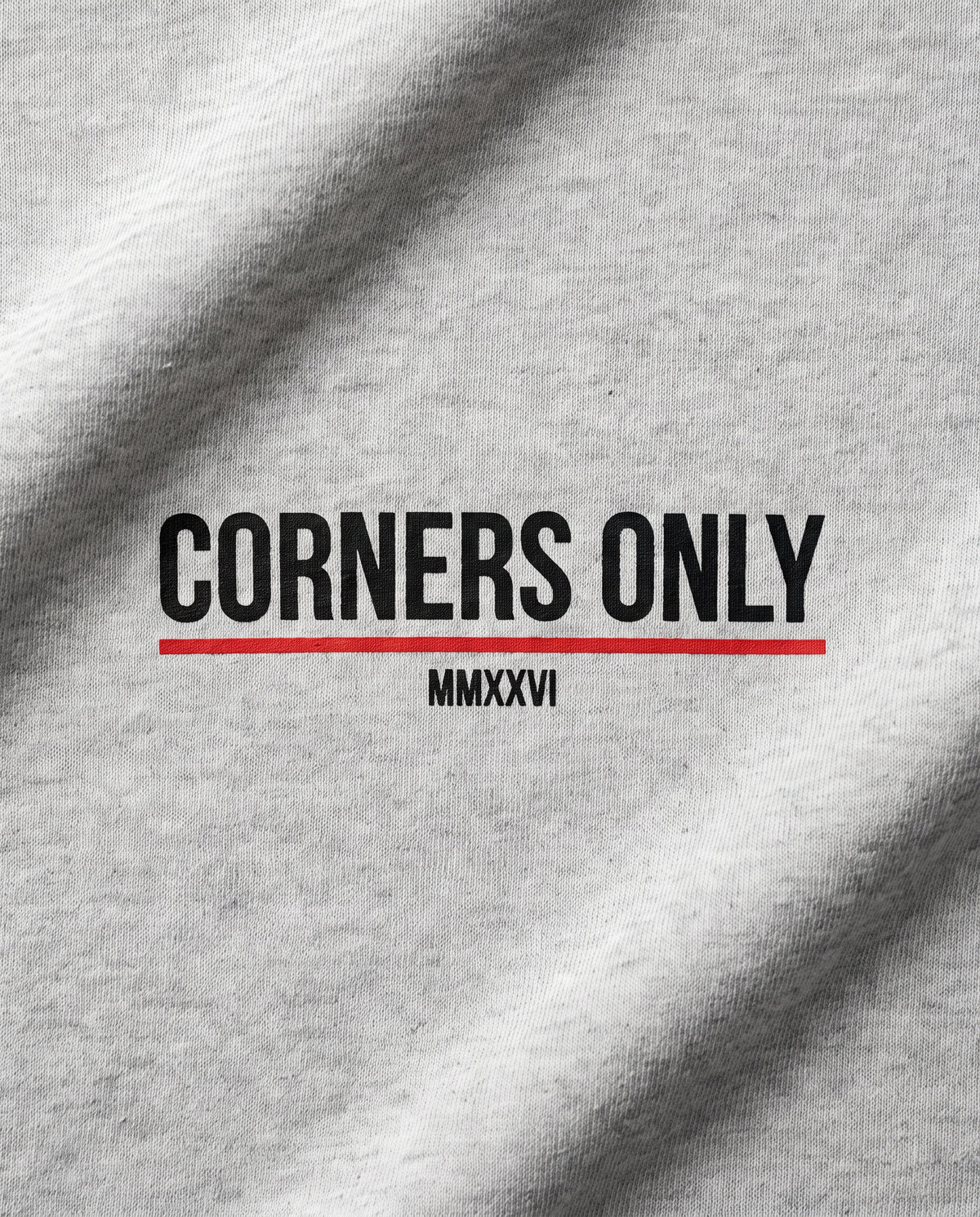 Corners Only — Baseline — Back logo detail, Marle Grey #Color_Marle Grey