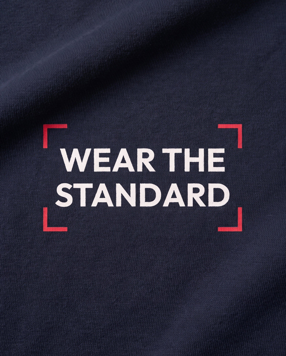 Wear The Standard — Cage — Back logo detail, Blue Ink #Color_Blue Ink
