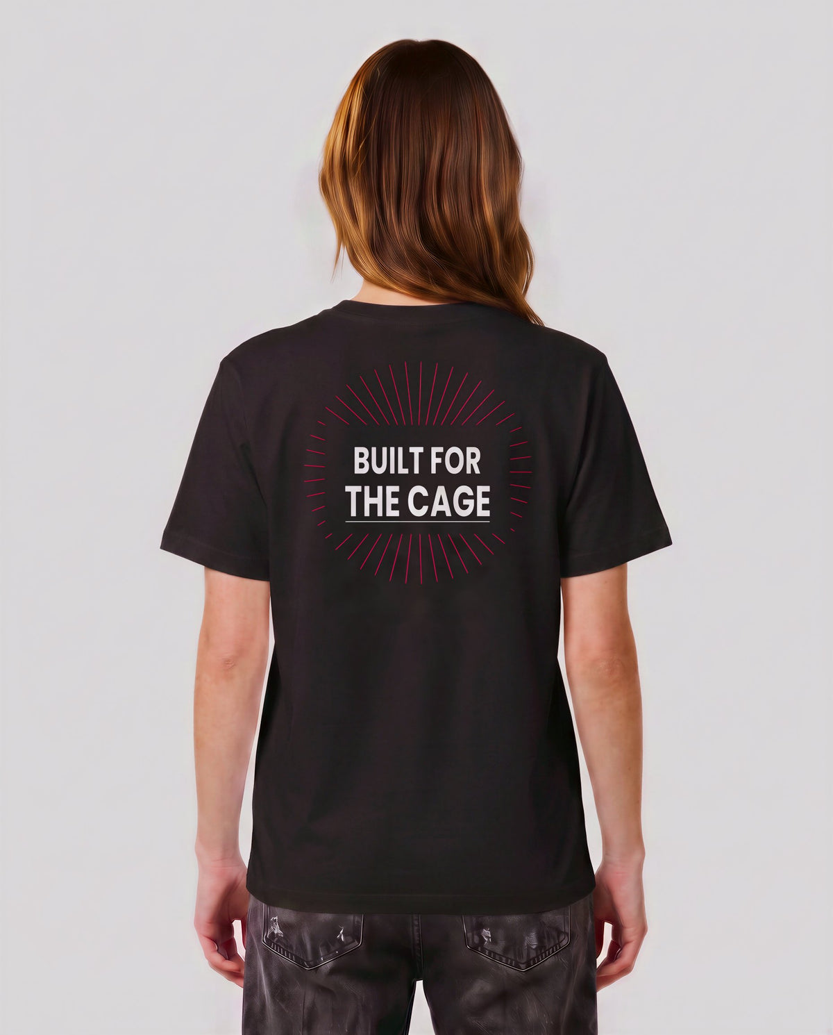 Built For The Cage model — back, Black #Color_Black