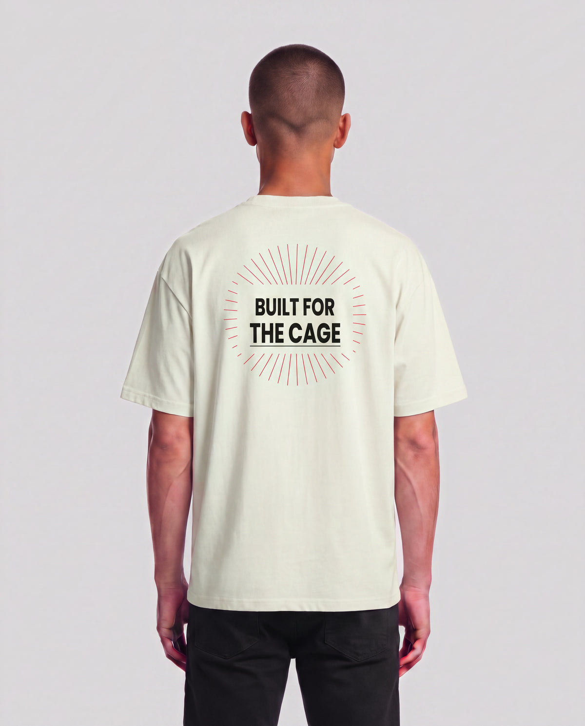 Built For The Cage model — back, Ecru #Color_Ecru