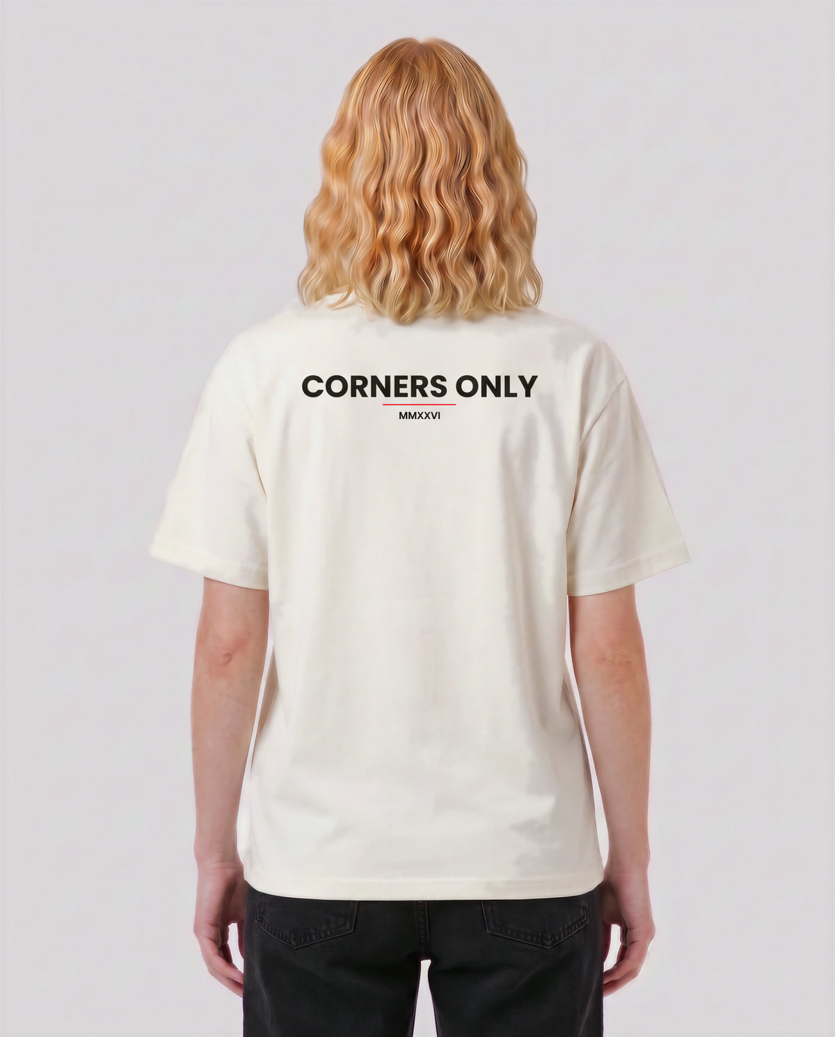 Corners Only model — back, Ecru #Color_Ecru