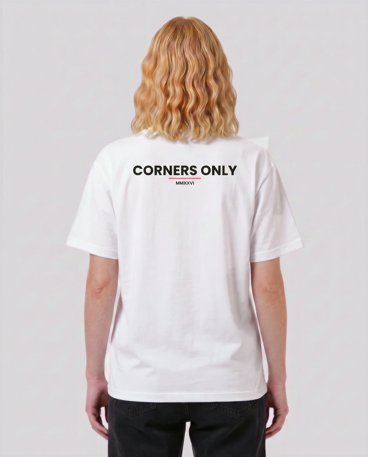 Corners Only model — back, White #Color_White