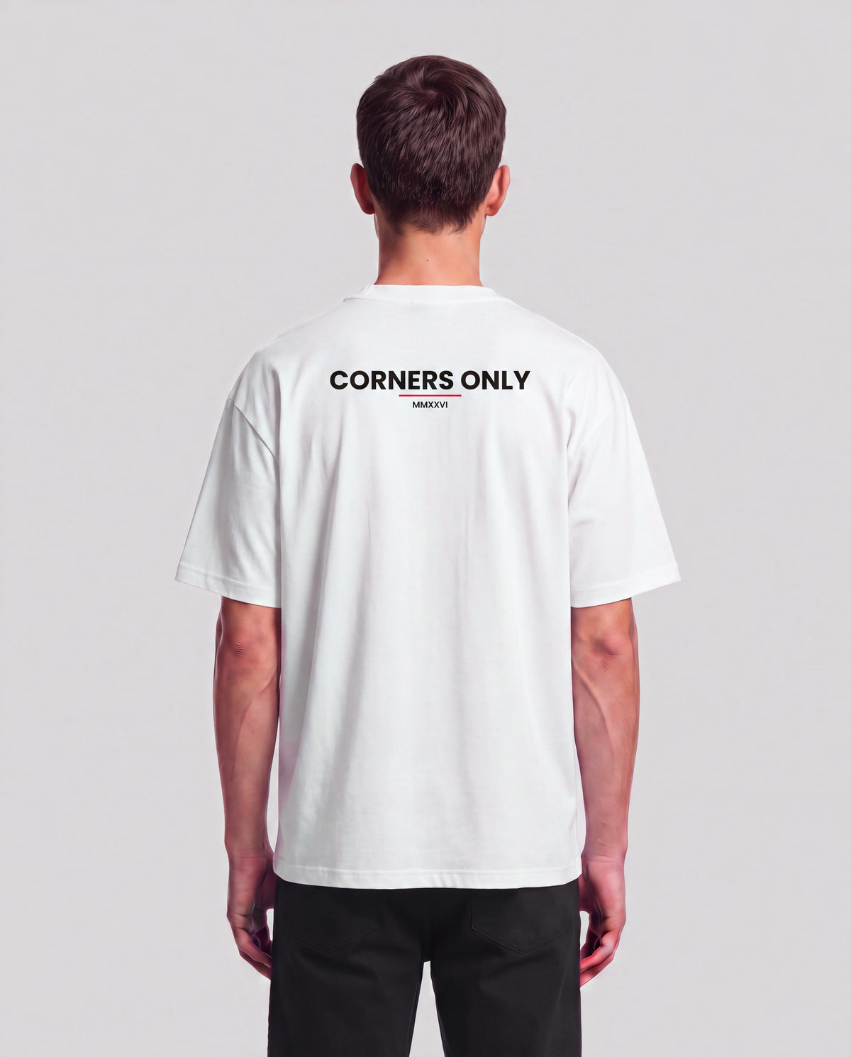 Corners Only model — back, White #Color_White