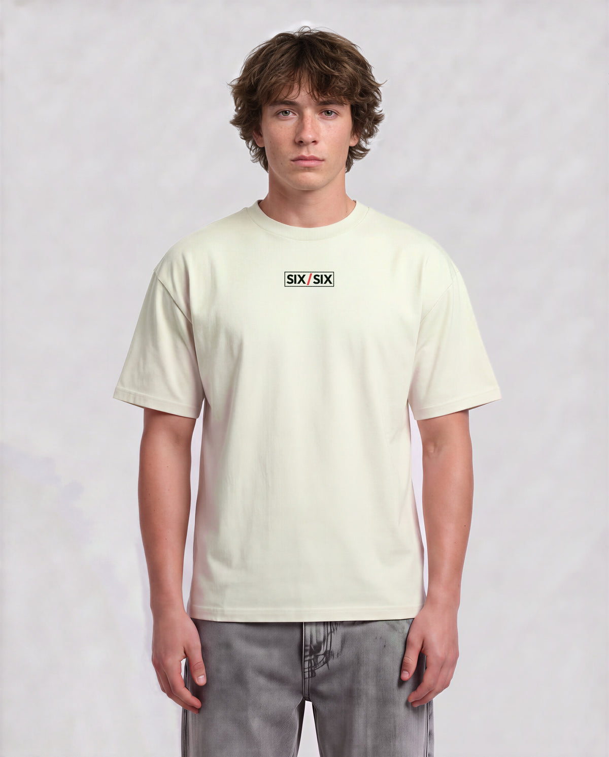 Starting Line model — front, Ecru #Color_Ecru
