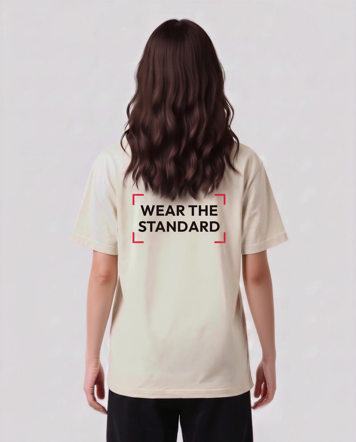 Wear The Standard model — back, Ecru #Color_Ecru