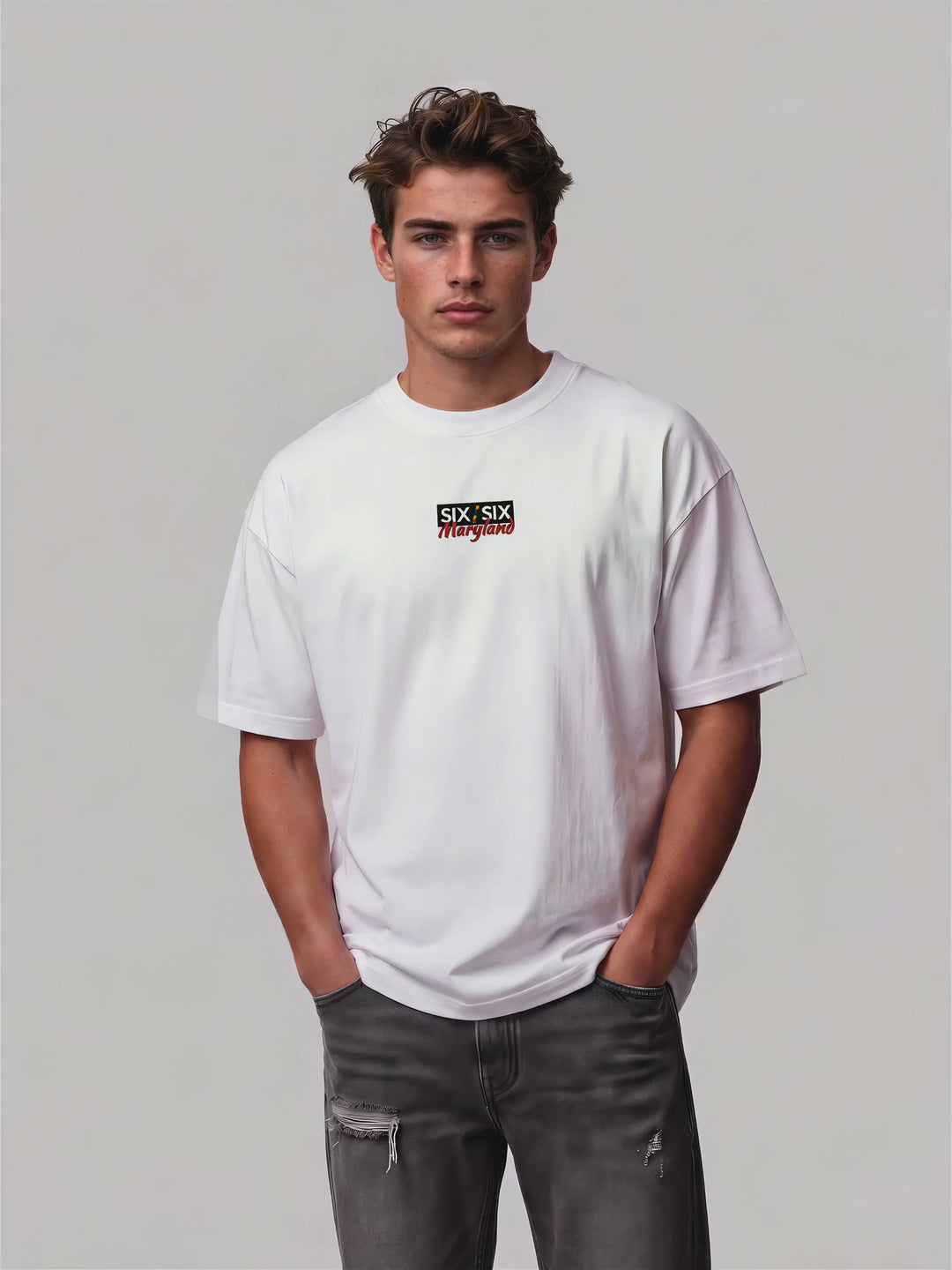 Homegrown tee — Men's — Brooks, Maryland, White — PDP video