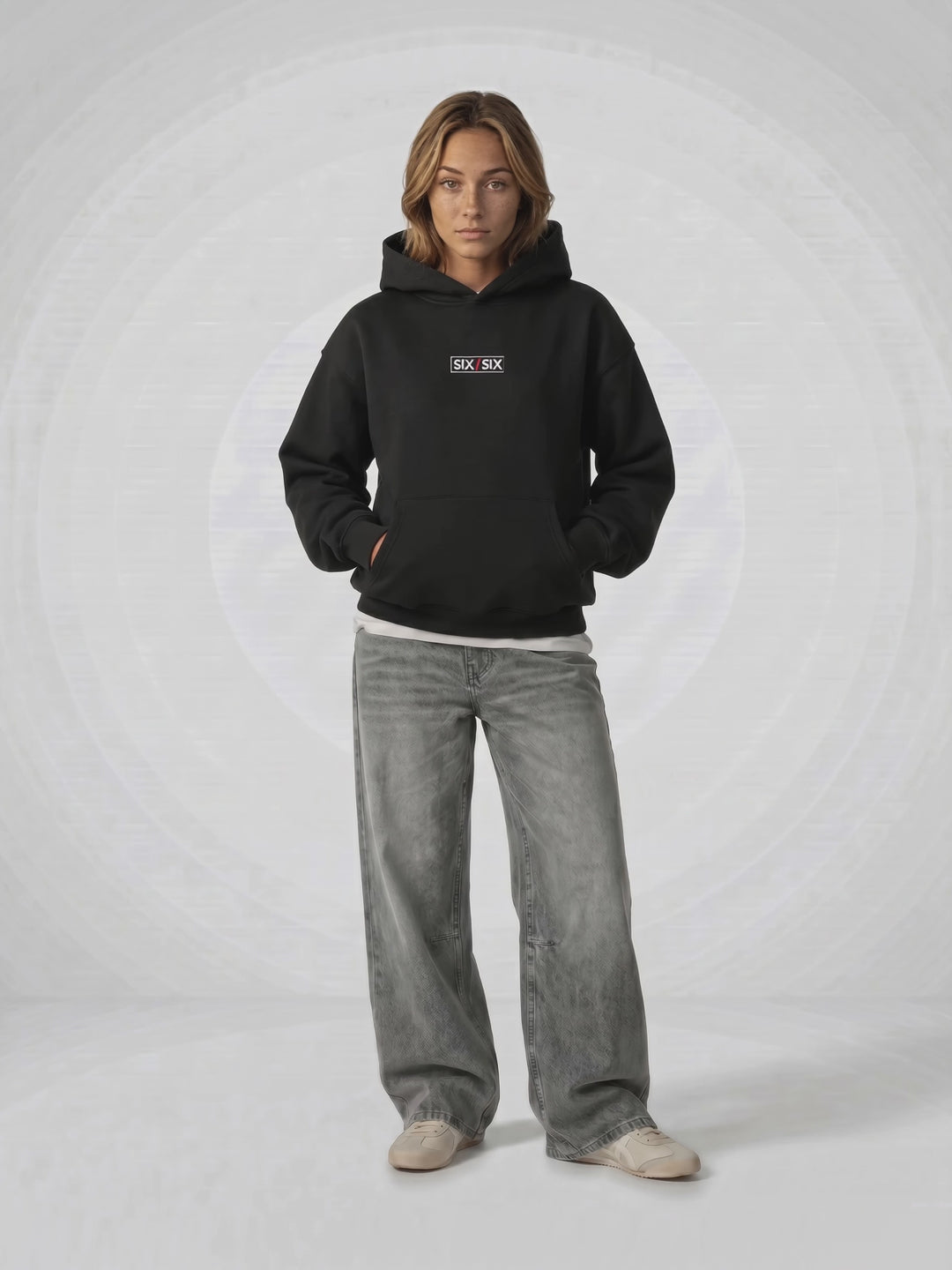 Homegrown hoodie PDP video — female model Reese, Black — PB take #Model_F
